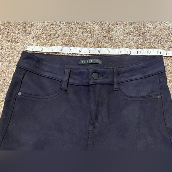 Level 99 Pants Faux Suede Soft Black Size 28 - Picture 13 of 13
